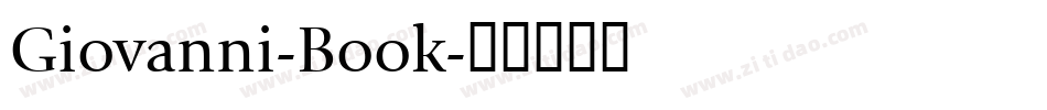 Giovanni-Book字体转换
