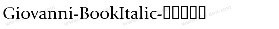 Giovanni-BookItalic字体转换