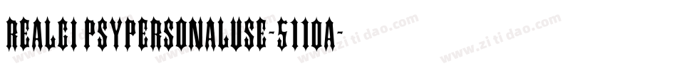 RealGipsyPersonalUse-5110a字体转换
