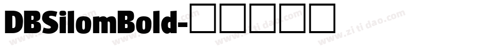 DBSilomBold字体转换