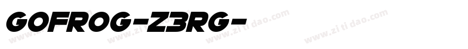 GoFrog-z3RG字体转换