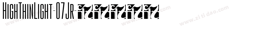 HighThinLight-07Jr字体转换