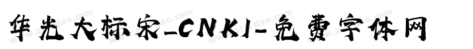 华光大标宋_CNKI字体转换