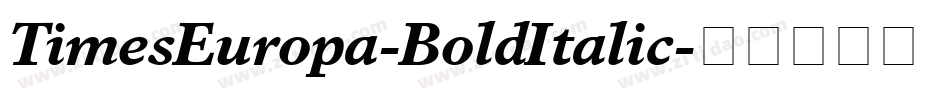 TimesEuropa-BoldItalic字体转换
