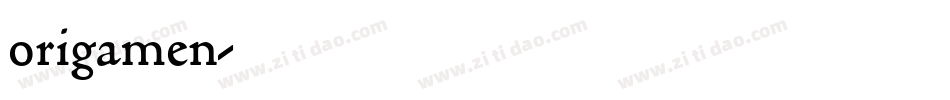 origamen字体转换