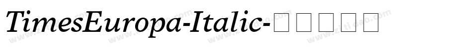 TimesEuropa-Italic字体转换