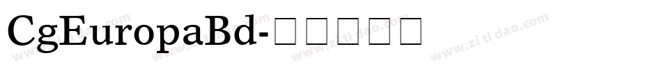 CgEuropaBd字体转换
