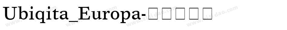 Ubiqita_Europa字体转换