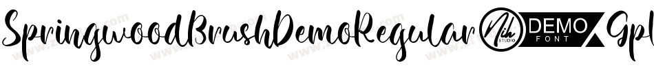 SpringwoodBrushDemoRegular-GpWP字体转换