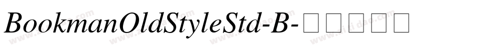 BookmanOldStyleStd-B字体转换