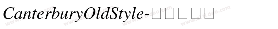 CanterburyOldStyle字体转换