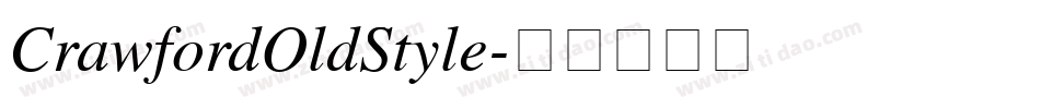 CrawfordOldStyle字体转换
