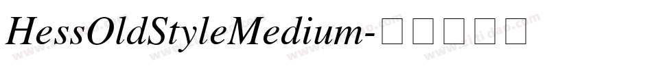 HessOldStyleMedium字体转换
