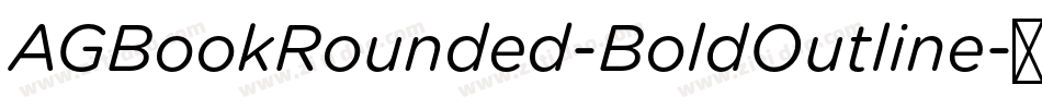 AGBookRounded-BoldOutline字体转换