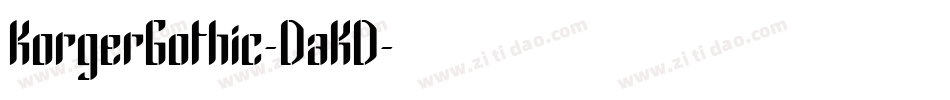 KorgerGothic-DaKD字体转换