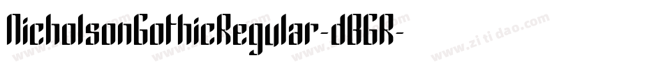 NicholsonGothicRegular-dBGR字体转换