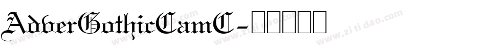 AdverGothicCamC字体转换