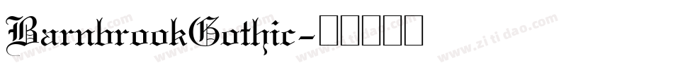 BarnbrookGothic字体转换