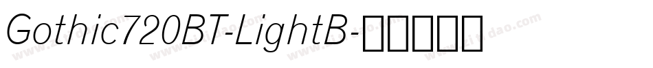 Gothic720BT-LightB字体转换