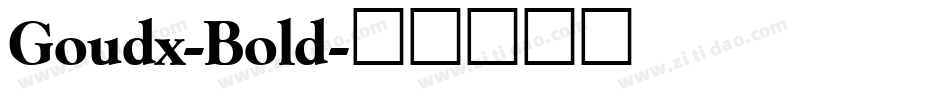 Goudx-Bold字体转换