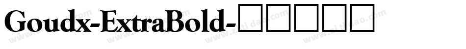 Goudx-ExtraBold字体转换