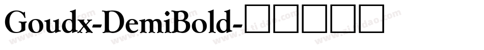 Goudx-DemiBold字体转换