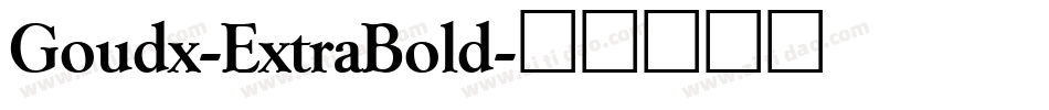 Goudx-ExtraBold字体转换