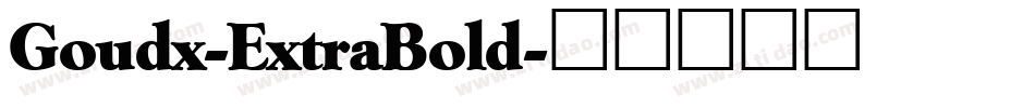 Goudx-ExtraBold字体转换