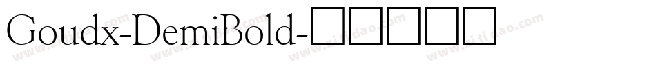 Goudx-DemiBold字体转换