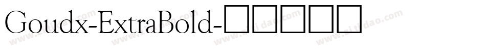 Goudx-ExtraBold字体转换