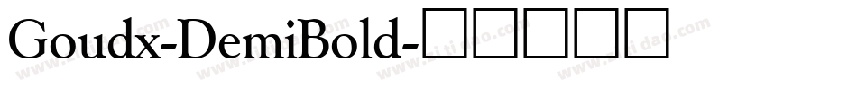 Goudx-DemiBold字体转换
