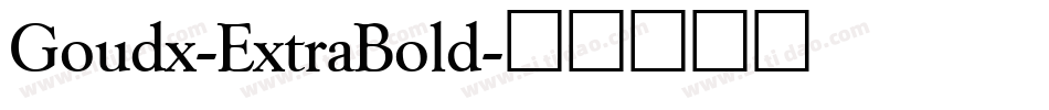 Goudx-ExtraBold字体转换