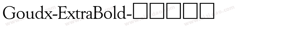 Goudx-ExtraBold字体转换