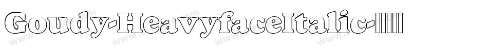 Goudy-HeavyfaceItalic字体转换