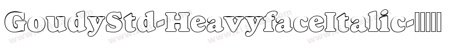 GoudyStd-HeavyfaceItalic字体转换