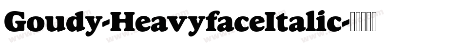 Goudy-HeavyfaceItalic字体转换