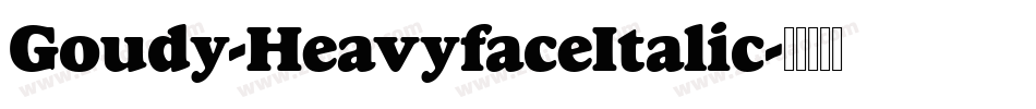 Goudy-HeavyfaceItalic字体转换