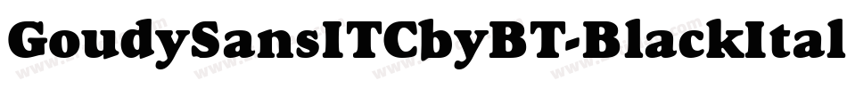 GoudySansITCbyBT-BlackItalic字体转换