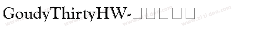 GoudyThirtyHW字体转换