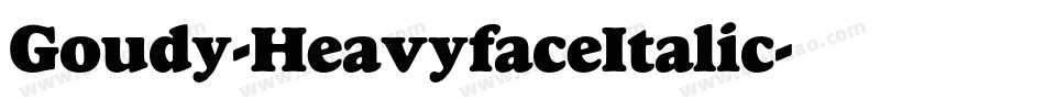 Goudy-HeavyfaceItalic字体转换
