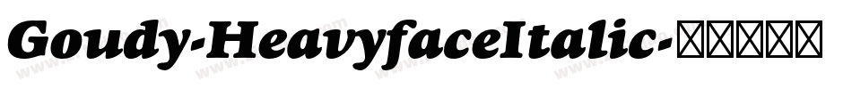 Goudy-HeavyfaceItalic字体转换