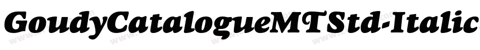 GoudyCatalogueMTStd-Italic字体转换