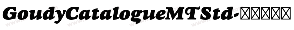 GoudyCatalogueMTStd字体转换