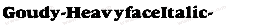 Goudy-HeavyfaceItalic字体转换