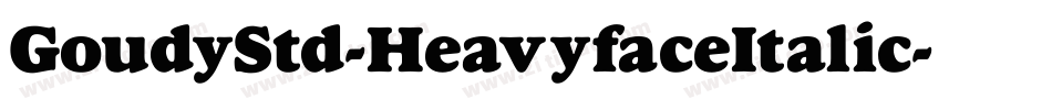 GoudyStd-HeavyfaceItalic字体转换
