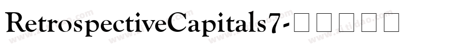 RetrospectiveCapitals7字体转换