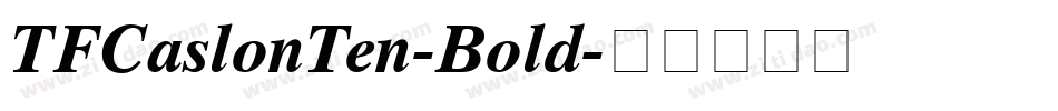 TFCaslonTen-Bold字体转换
