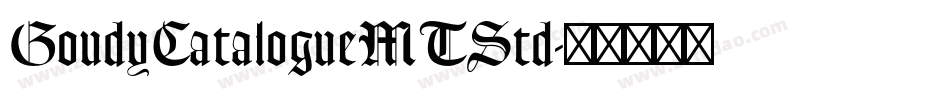 GoudyCatalogueMTStd字体转换