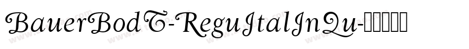 BauerBodT-ReguItalIn1字体转换