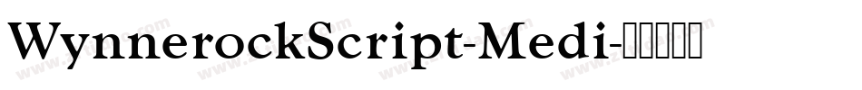 WynnerockScript-Medi字体转换
